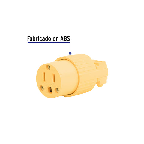 Contacto industrial plástico aterrizado, 2 polos+tierra | COP-A | 46117