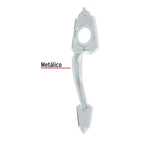 Chapetón metálico para puerta, acabado cromo mate | MADE-3 | 46139