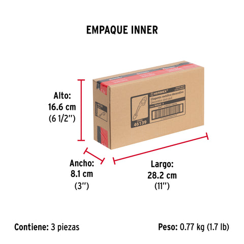 Chapetón metálico para puerta, acabado cromo mate | MADE-3 | 46139