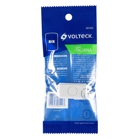 Módulo (tapón) ciego, línea Italiana, color blanco, Volteck | TA-IB | 46140