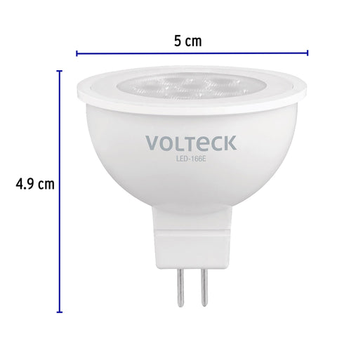 Lámpara de LED 6 W tipo MR 16 base GU5.3 luz de día, blíster | LED-166E | 46180