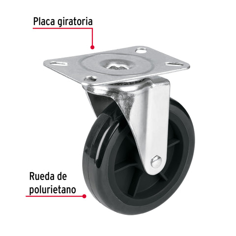 Rodaja de repuesto 5' para DIA-300P, placa giratoria, FIERO | RO-5PUG | 46229