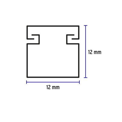 Canaleta de 1 vía 12 x 12 mm, VOLTECK | CAN-1212 | 46279