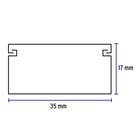 Canaleta de 1 vía 17 x 35 mm, VOLTECK | CAN-1735 | 46282