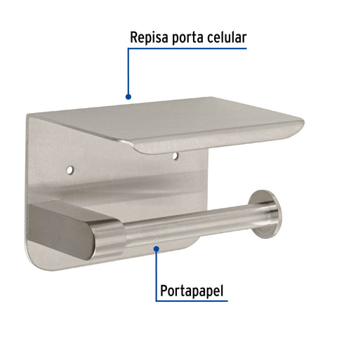 Portarrollo satín con soporte para celular, FOSET RIVIERA | RIA-84N | 46355