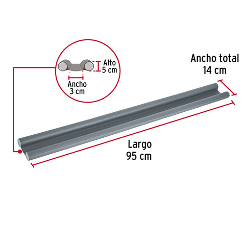 Guardapolvo con funda 95 cm, gris, HERMEX | GUPO-103 | 46365