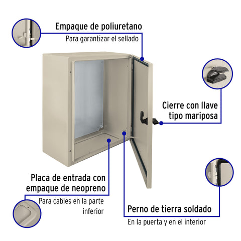 Gabinete metálico, 500 x 400 mm, VOLTECK | GAME-5040 | 46385
