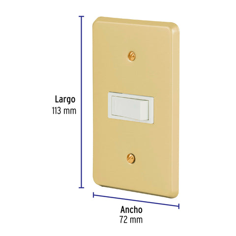 Placa armada con interruptor sencillo, línea Económica | PA-APSE-E | 46386