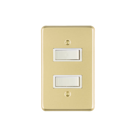 Placa armada 2 interruptores sencillos, línea Económica | PA-APDO-E | 46389