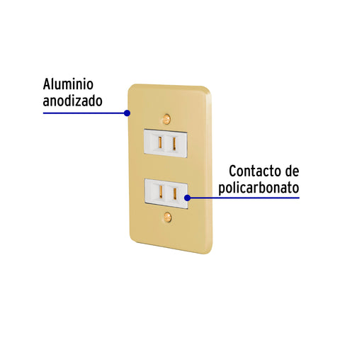 Placa armada 2 contactos polarizados línea Económica | PA-CODO-E | 46390