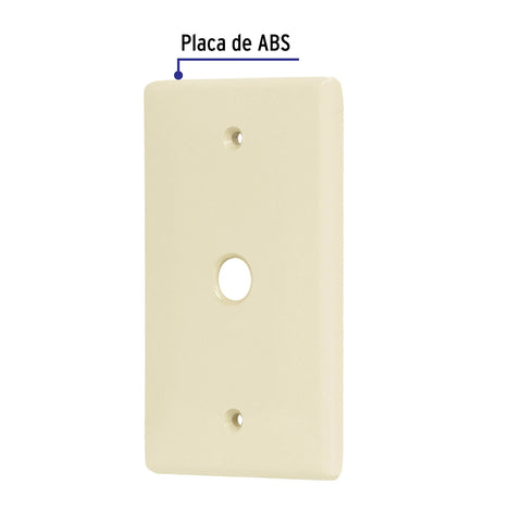 Placa de ABS pasacable, Standard, marfil, Volteck | PPAN-S | 46403