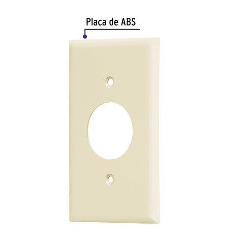 Placa de ABS para contacto redondo, Standard, marfil | PPSE-S | 46412