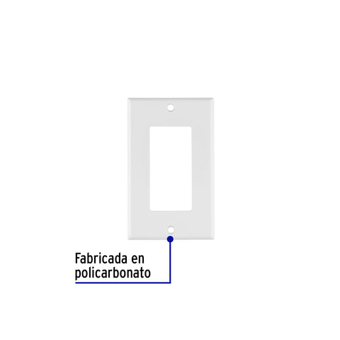 Placa 1 ventana, de policarbonato, línea Classic, Volteck | PPSE-CL | 46418