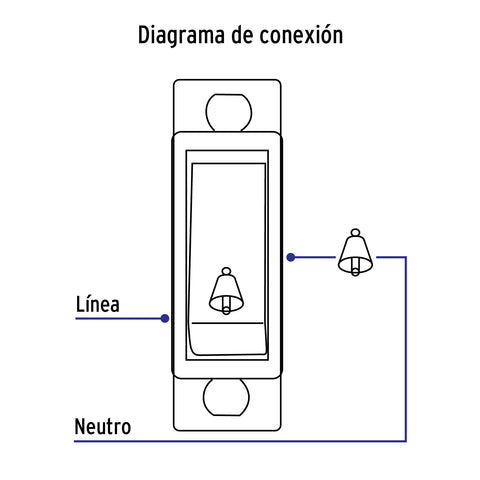 Interruptor para timbre, línea Económica, Volteck | APTI-E | 46438