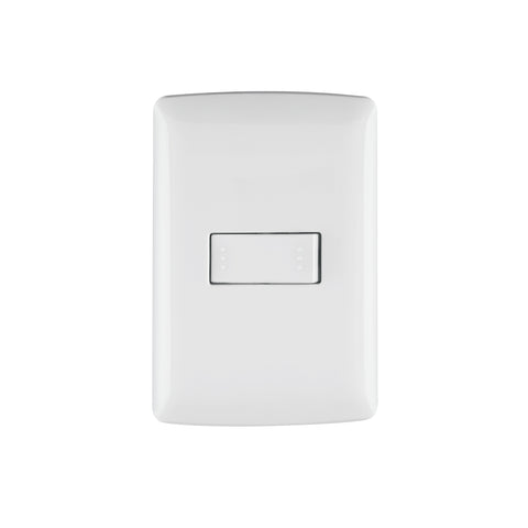 Placa armada 1 interruptor escalera, blanco, línea Italiana | PA-APSE-EIB | 46460