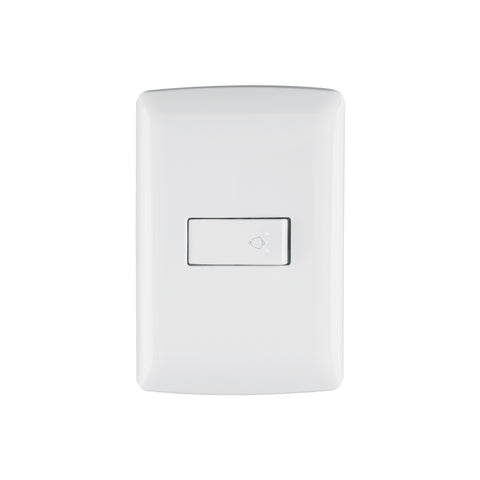 Placa armada con timbre, blanco, línea Italiana., Volteck | PA-TI-IB | 46465