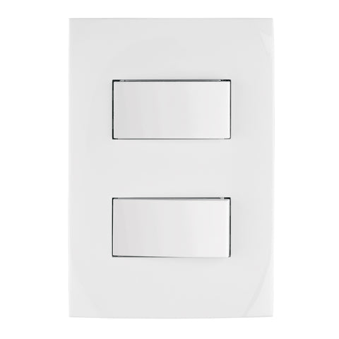Placa armada interruptor sencillo y escalera, Oslo, blanco | PA-APDO-EOB | 46495