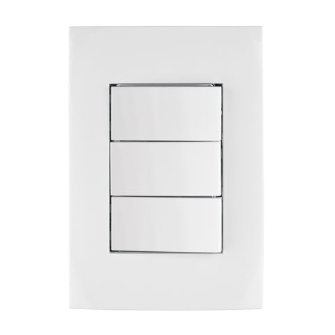 Placa armada interruptores sencillos y escalera, Oslo,blanco | PA-APTR-EOB | 46497