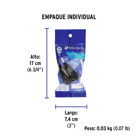 Portalámpara de PVC para intemperie, Volteck | POIN-10 | 46509