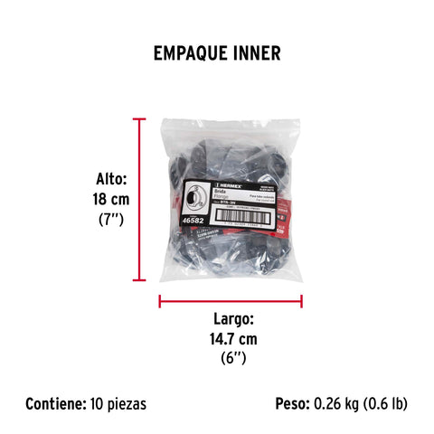 Brida negra para tubo redondo de closet, HERMEX | BTR-3N | 46582