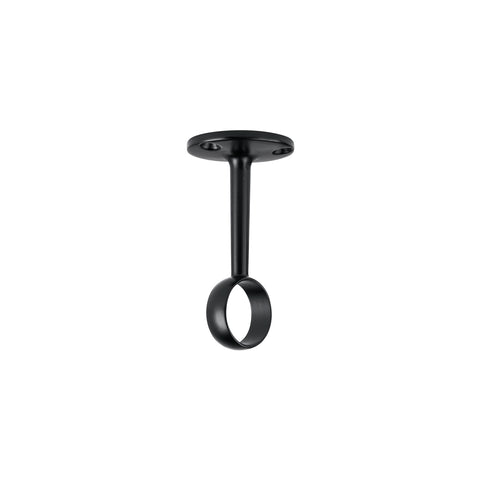 Soporte negro para tubo redondo de closet, HERMEX | STR-3N | 46583