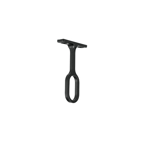 Soporte negro para tubo ovalado de closet, HERMEX | STO-5N | 46586