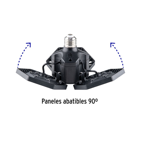 Luminario de LED 50 W, aluminio con 3 paneles abatibles | ABA-700L | 46587