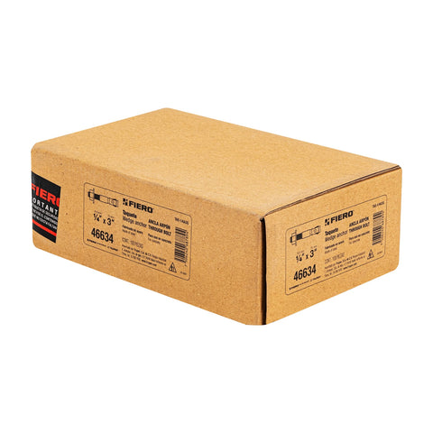 Caja con 100 taquetes arpón de 1/4' x 3', FIERO | TAE-1/4A3G | 46634