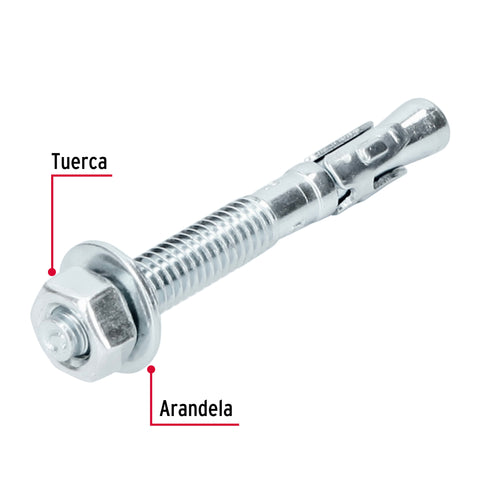 Caja con 100 taquetes arpón de 5/16' x 2-3/4', FIERO | TAE-5/16A2G | 46637