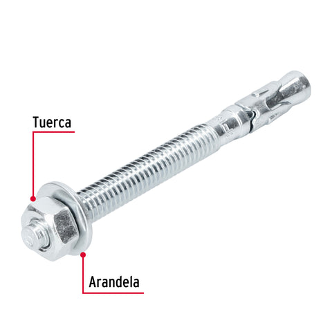 Caja con 100 taquetes arpón de 5/16' x 3-1/2', FIERO | TAE-5/16A3G | 46638