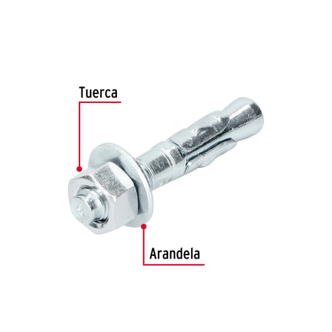 Caja con 50 taquetes arpón de 3/8' x 2-1/4', FIERO | TAE-3/8A1G | 46639