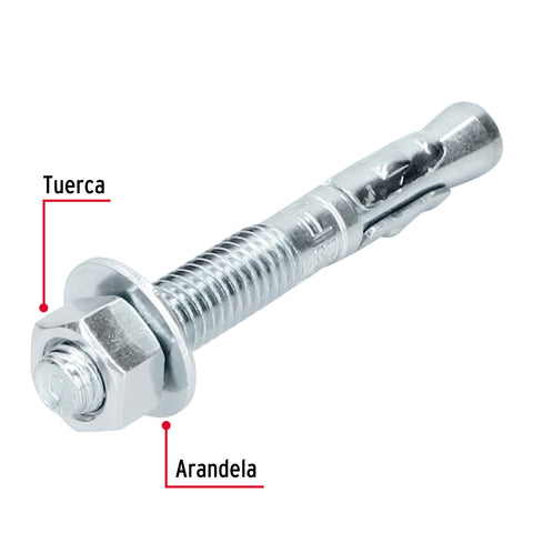 Caja con 50 taquetes arpón de 3/8' x 3', FIERO | TAE-3/8A3G | 46641