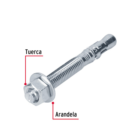Caja con 25 taquetes arpón de 1/2' x 4-1/2', FIERO | TAE-1/2A4G | 46648