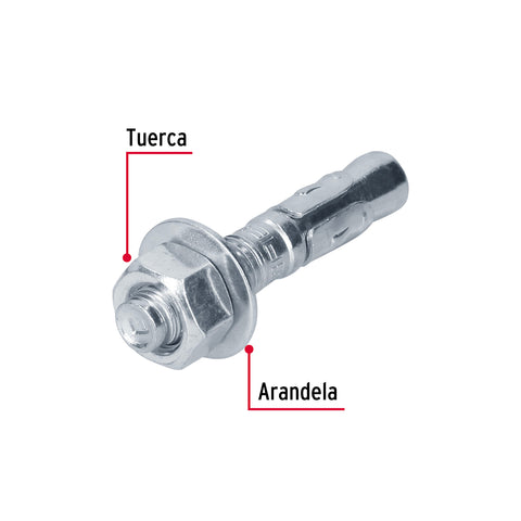 Caja con 25 taquetes arpón de 5/8' x 3-1/2', FIERO | TAE-5/8A1G | 46651