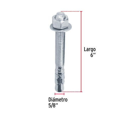Caja con 25 taquetes arpón de 5/8' x 6', FIERO | TAE-5/8A4G | 46654