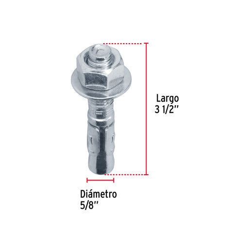 Bolsa con 2 taquetes arpón 5/8' x 3-1/2', FIERO | TAE-5/8A1 | 46676