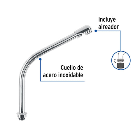 Cuello tipo cobra p/mezcladora de fregadero de manerales hex | AQCR-94 | 46730