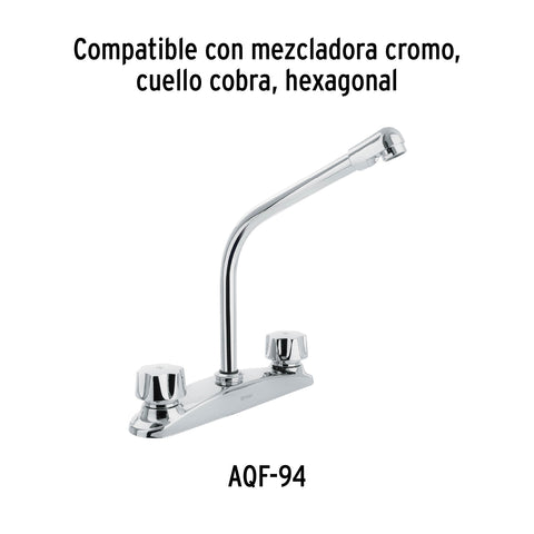 Cuello tipo cobra p/mezcladora de fregadero de manerales hex | AQCR-94 | 46730