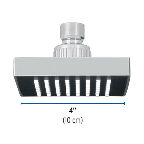 Regadera cuadrada 4', ABS, sin brazo, cromo, AQUA | R-403S | 46733