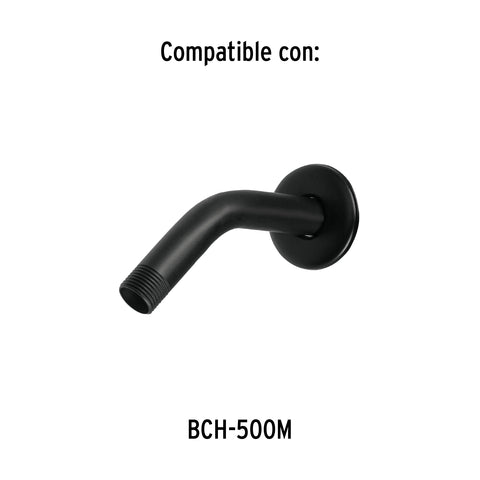 Regadera cuadrada 4', ABS, sin brazo, negro, AQUA | R-403SM | 46745