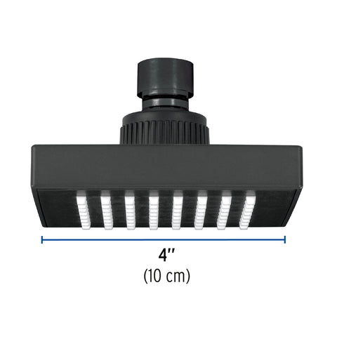 Regadera cuadrada 4', ABS, sin brazo, negro, AQUA | R-403SM | 46745
