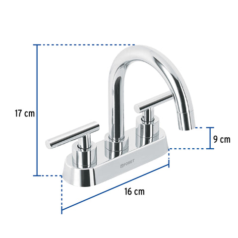 Mezcladora p/lavabo, bar, manerales palanca, cromo, TÚBIG | TBM-62 | 46750
