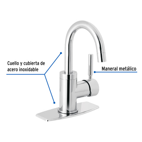 Monomando corto para lavabo, cromo, FOSET TÚBIG | TBM-45 | 46762