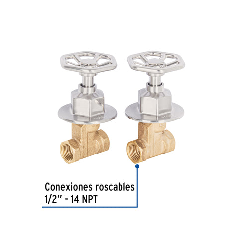Juego llaves empotrar roscables, volante satín, TÚBIG | TBE-061N | 46784