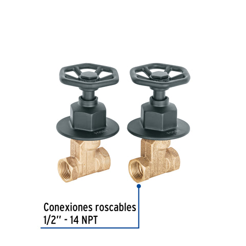 Juego llaves empotrar roscables, volante negro, TÚBIG | TBE-061M | 46785