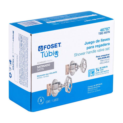 Juego llaves empotrar soldables, volante satín, TÚBIG | TBE-661N | 46787