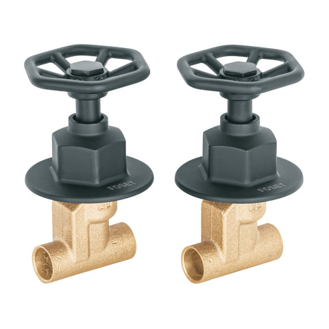 Juego llaves empotrar soldables, volante negro, TÚBIG | TBE-661M | 46788