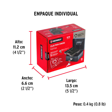 Caja para dinero, 12 cm, HERMEX | CADI-12 | 46799