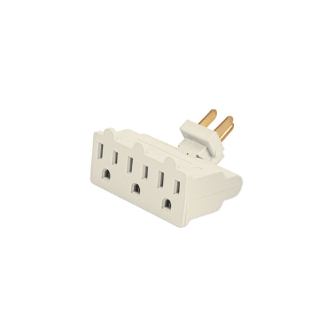 Multicontacto triple aterrizado, tipo bisagra, Volteck | MUL-370 | 46801