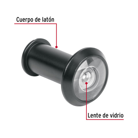 Mirilla seguridad acabado negro, HERMEX | MIRI-6 | 46824